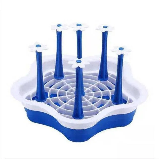 Kreativer Küchenbecher-Abflussständer, Haushaltskunststoff, 6 Pflaumen-Wasserbecher-Lagerregal