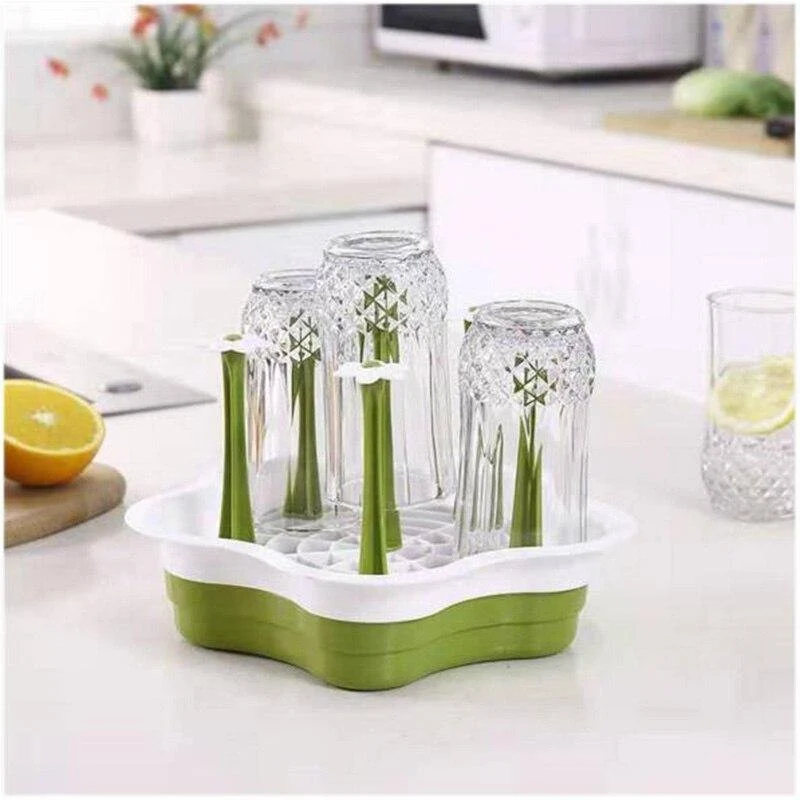 Kreativer Küchenbecher-Abflussständer, Haushaltskunststoff, 6 Pflaumen-Wasserbecher-Lagerregal