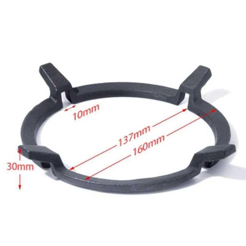 1 stück Black Wok Steht Gusseisen Wok Pan Unterstützung Rack Für Brenner Gas Kochfelder Herde Herde Küche Liefert Werkzeug Zubehör