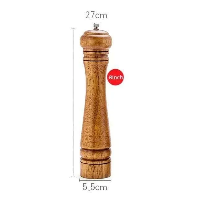 Manuelle Pfeffermühle aus Eichenholz, Salz- und Pfeffermühle, Mehrzweck-Menge, 5 cm, 8 cm, 10 cm, Küchenwerkzeug mit Keramikmahlwerk