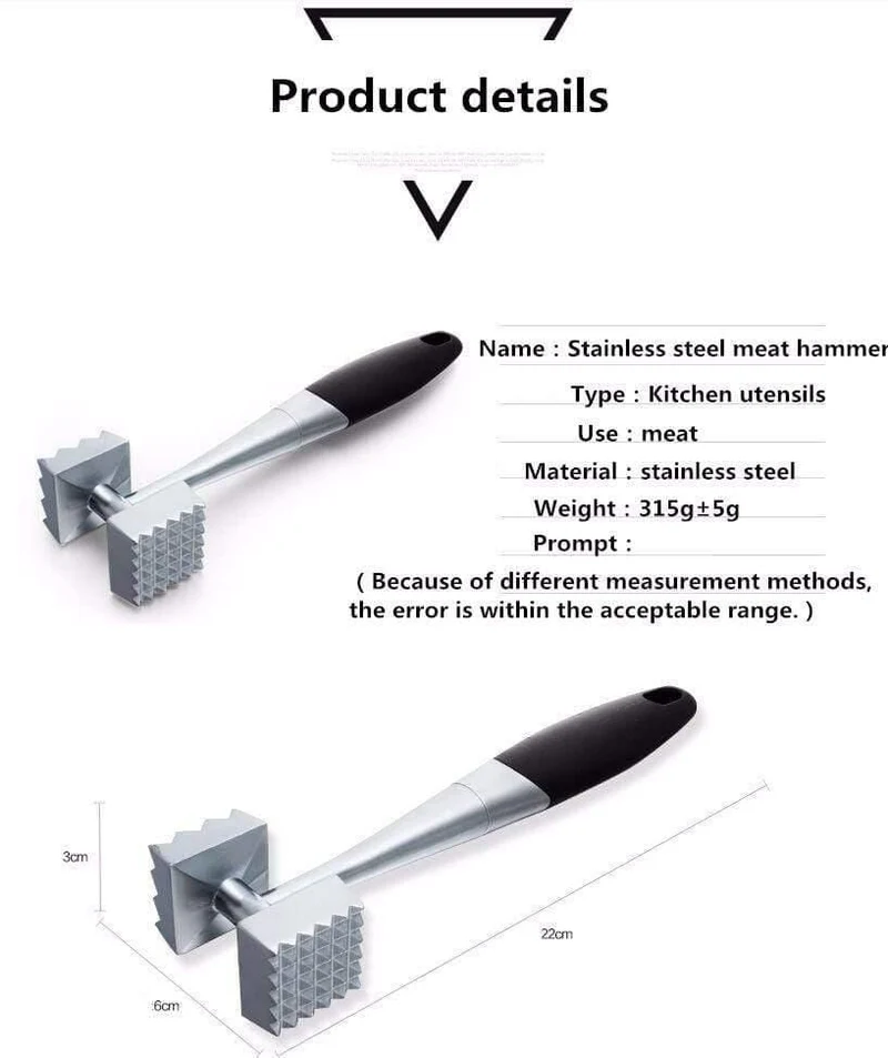Küche Zartes Loses Fleisch Edelstahl hammer Steak Professionelle Fleisch Hammer Tenderizer Kochen Werkzeuge Küchenutensilien