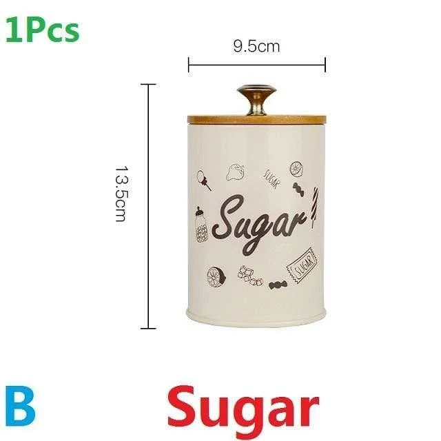 1-3 Stücke Lagertanks Stahl Küchenutensilien Multifunktionsfarbe Tee Kaffee Zucker Quadratischer Kasten Fall Househould Qualität Schön