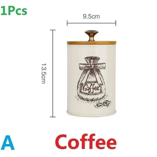 1-3 Stücke Lagertanks Stahl Küchenutensilien Multifunktionsfarbe Tee Kaffee Zucker Quadratischer Kasten Fall Househould Qualität Schön