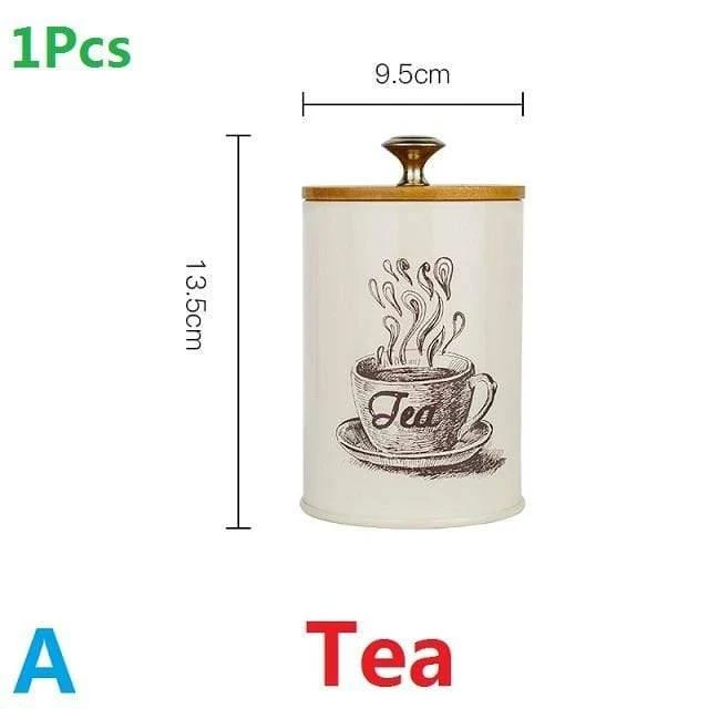 1-3 Stücke Lagertanks Stahl Küchenutensilien Multifunktionsfarbe Tee Kaffee Zucker Quadratischer Kasten Fall Househould Qualität Schön