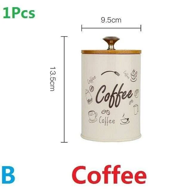 1-3 Stücke Lagertanks Stahl Küchenutensilien Multifunktionsfarbe Tee Kaffee Zucker Quadratischer Kasten Fall Househould Qualität Schön