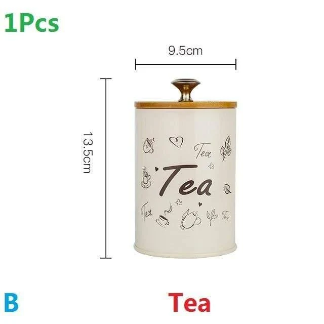 1-3 Stücke Lagertanks Stahl Küchenutensilien Multifunktionsfarbe Tee Kaffee Zucker Quadratischer Kasten Fall Househould Qualität Schön