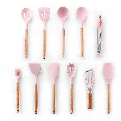 9/10/12 stücke Kochen Werkzeuge Set Premium Silikon Küche Kochutensilien Set Mit Aufbewahrungsbox Turner Zange Spatel Suppenlöffel