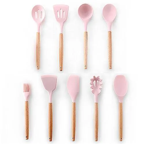 9/10/12 stücke Kochen Werkzeuge Set Premium Silikon Küche Kochutensilien Set Mit Aufbewahrungsbox Turner Zange Spatel Suppenlöffel