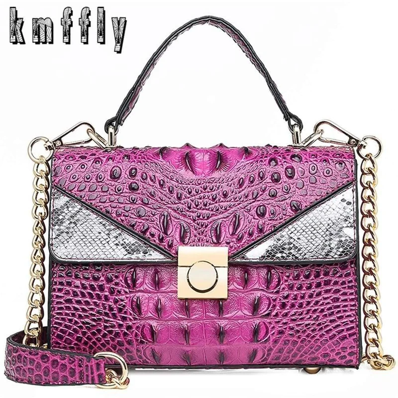 Qualität Luxus Alligator Dame Taschen Neue Retro PU Leder Frauen Einzelne Umhängetasche Modekette