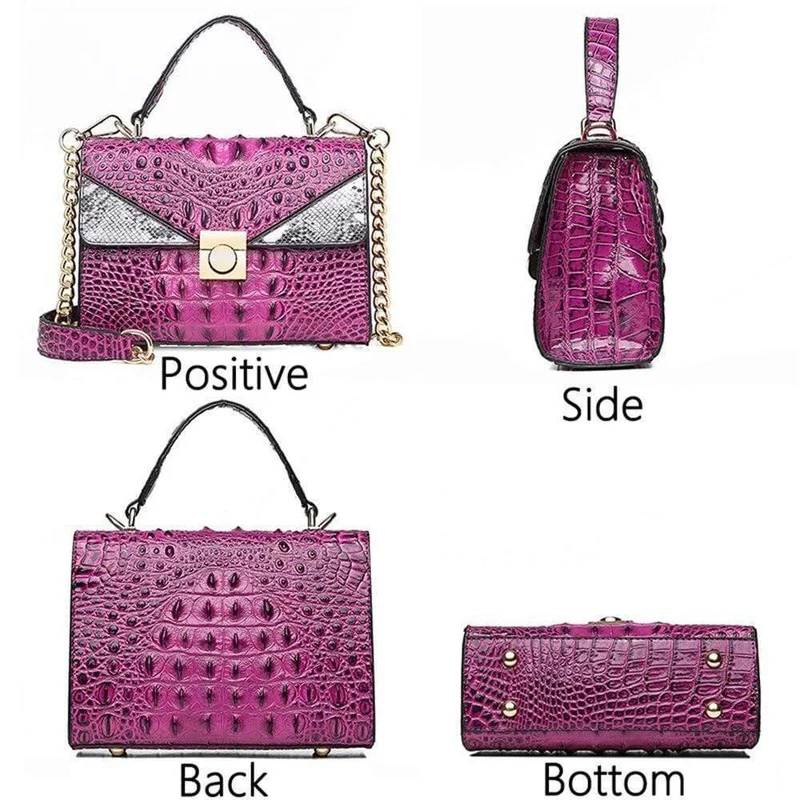 Qualität Luxus Alligator Dame Taschen Neue Retro PU Leder Frauen Einzelne Umhängetasche Modekette