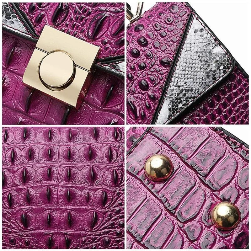 Qualität Luxus Alligator Dame Taschen Neue Retro PU Leder Frauen Einzelne Umhängetasche Modekette