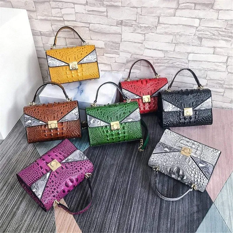 Qualität Luxus Alligator Dame Taschen Neue Retro PU Leder Frauen Einzelne Umhängetasche Modekette
