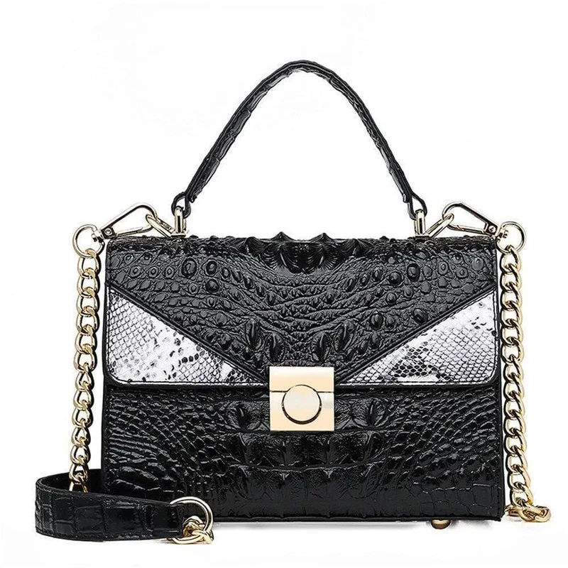 Qualität Luxus Alligator Dame Taschen Neue Retro PU Leder Frauen Einzelne Umhängetasche Modekette