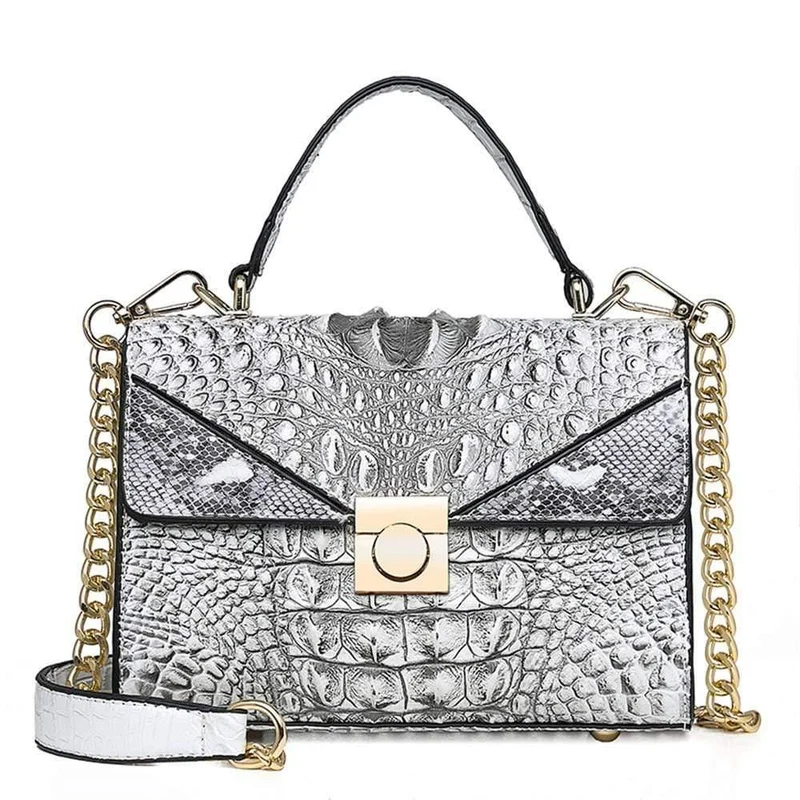 Qualität Luxus Alligator Dame Taschen Neue Retro PU Leder Frauen Einzelne Umhängetasche Modekette