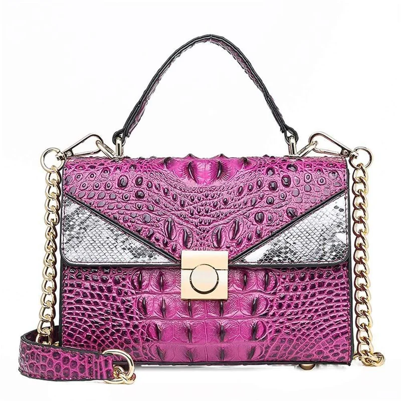 Qualität Luxus Alligator Dame Taschen Neue Retro PU Leder Frauen Einzelne Umhängetasche Modekette