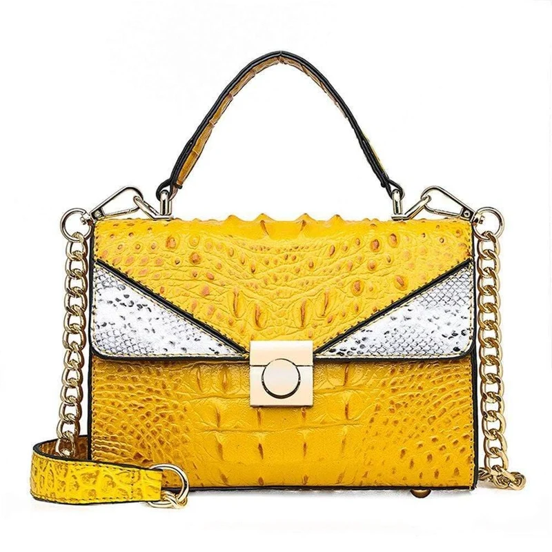 Qualität Luxus Alligator Dame Taschen Neue Retro PU Leder Frauen Einzelne Umhängetasche Modekette