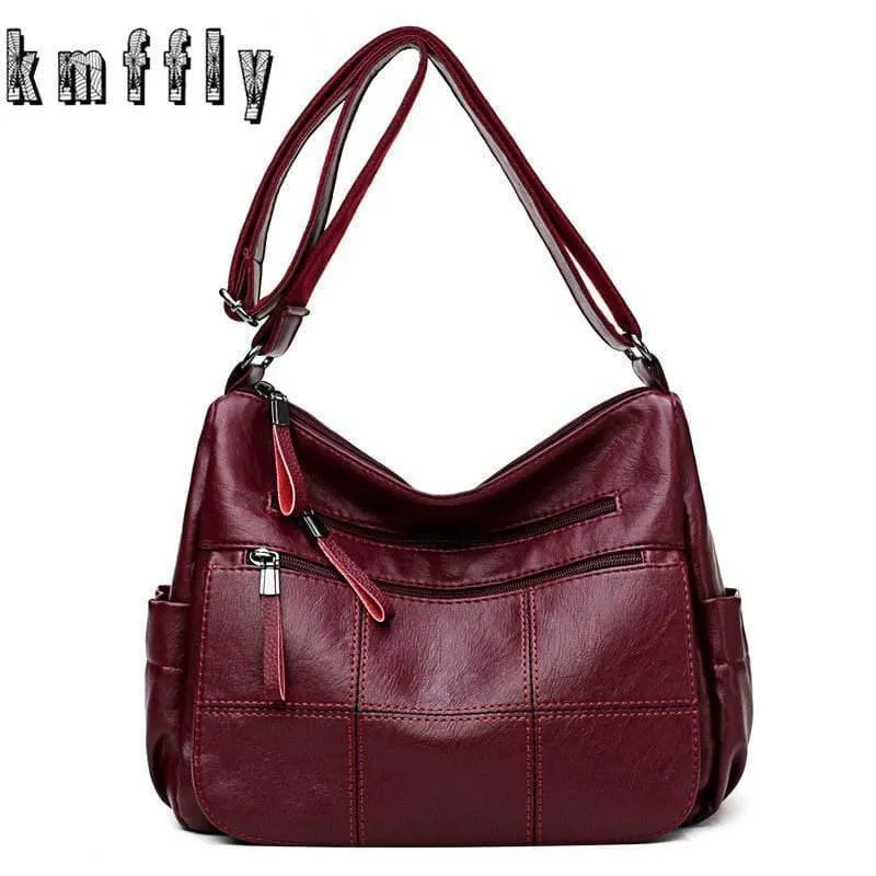 Stickgarn Leder Luxus Handtaschen Damen Taschen Designer Damen Messenger Bags Frau