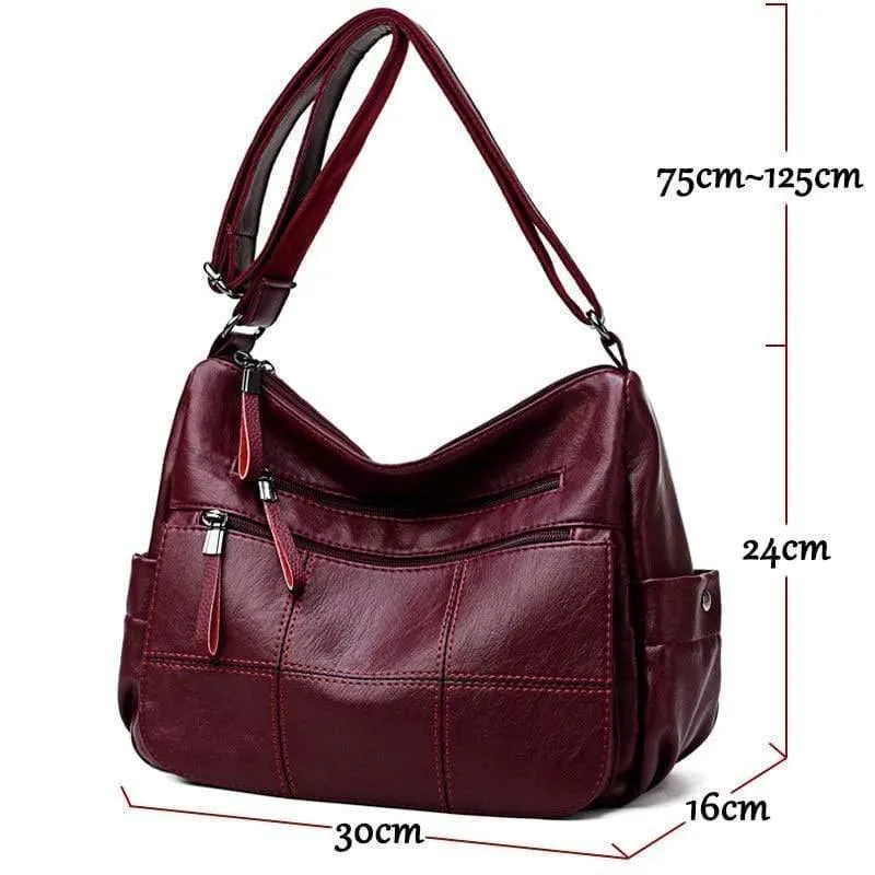 Stickgarn Leder Luxus Handtaschen Damen Taschen Designer Damen Messenger Bags Frau
