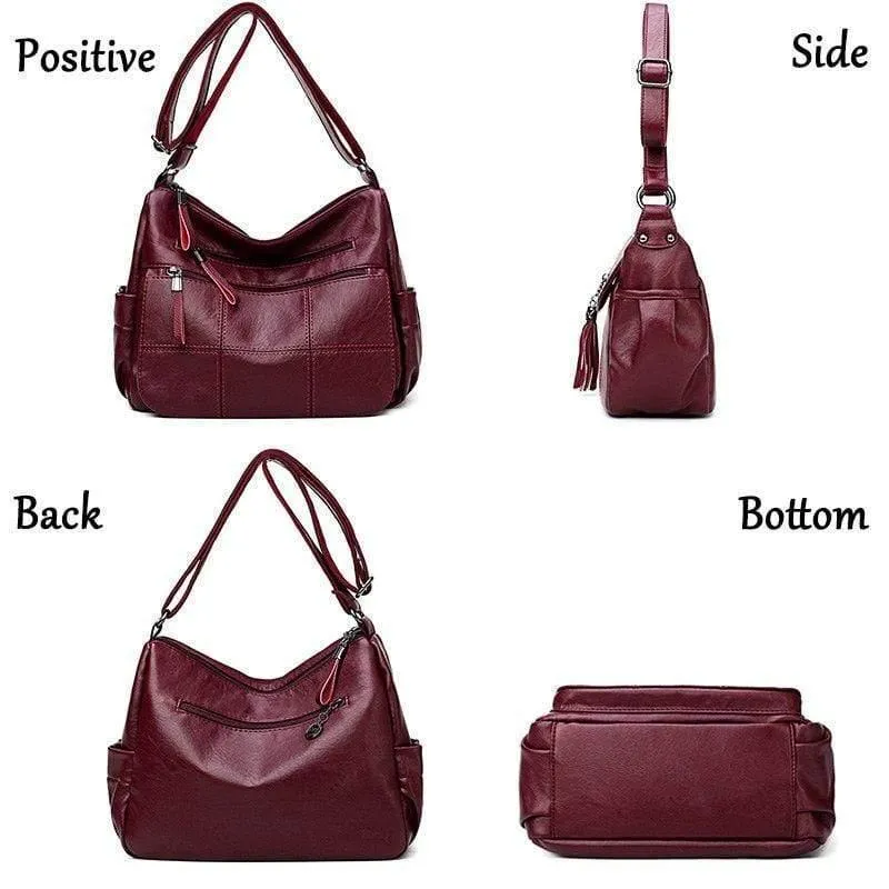 Stickgarn Leder Luxus Handtaschen Damen Taschen Designer Damen Messenger Bags Frau