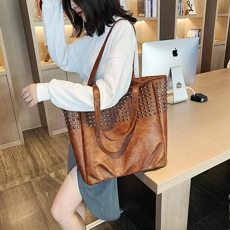 Mode Niet Umhängetaschen Für Frauen Leder Luxus Handtaschen Frauen Taschen Designer Damen