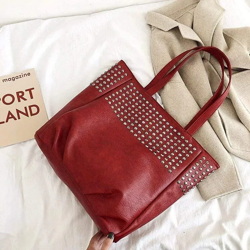 Mode Niet Umhängetaschen Für Frauen Leder Luxus Handtaschen Frauen Taschen Designer Damen