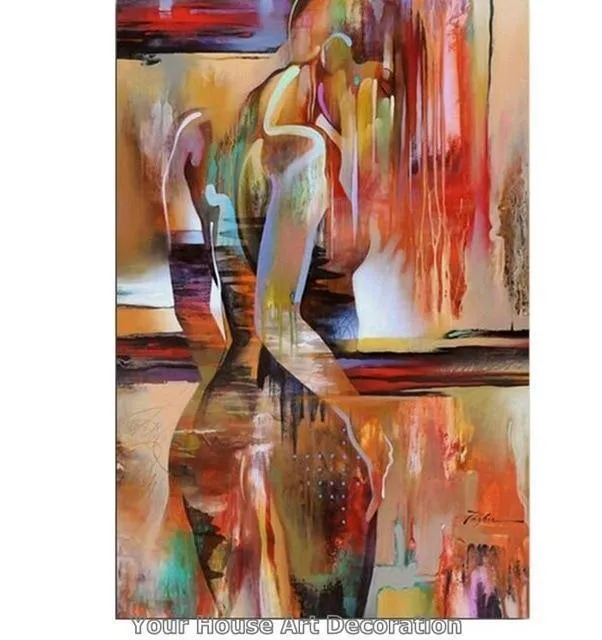 Nordic Leinwand Malerei Mode Sex Figur Bild Wandkunst Wohnkultur Poster Wohnzimmer Mädchen Schlafzimmer Abstrakte Kunst Ölgemälde