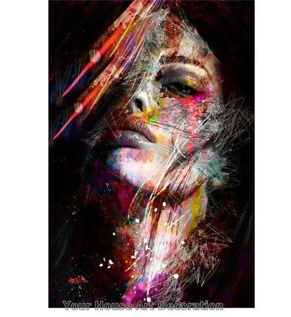 Nordic Leinwand Malerei Mode Sex Figur Bild Wandkunst Wohnkultur Poster Wohnzimmer Mädchen Schlafzimmer Abstrakte Kunst Ölgemälde