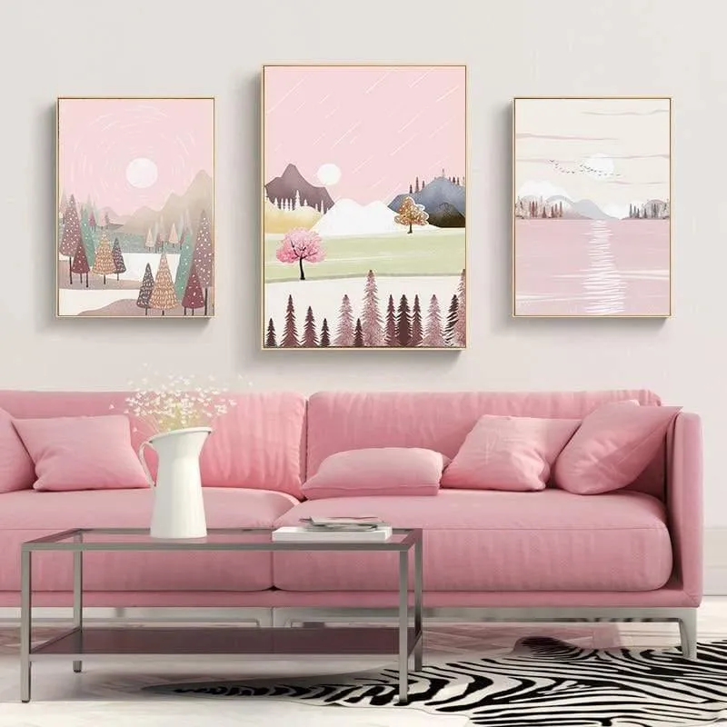 Nordic Einfache Abstrakte Fisch Gruppe Poster und Drucke Wand Kunstdruck Leinwand Malerei Dekorative Bild für Wohnzimmer Minimalis