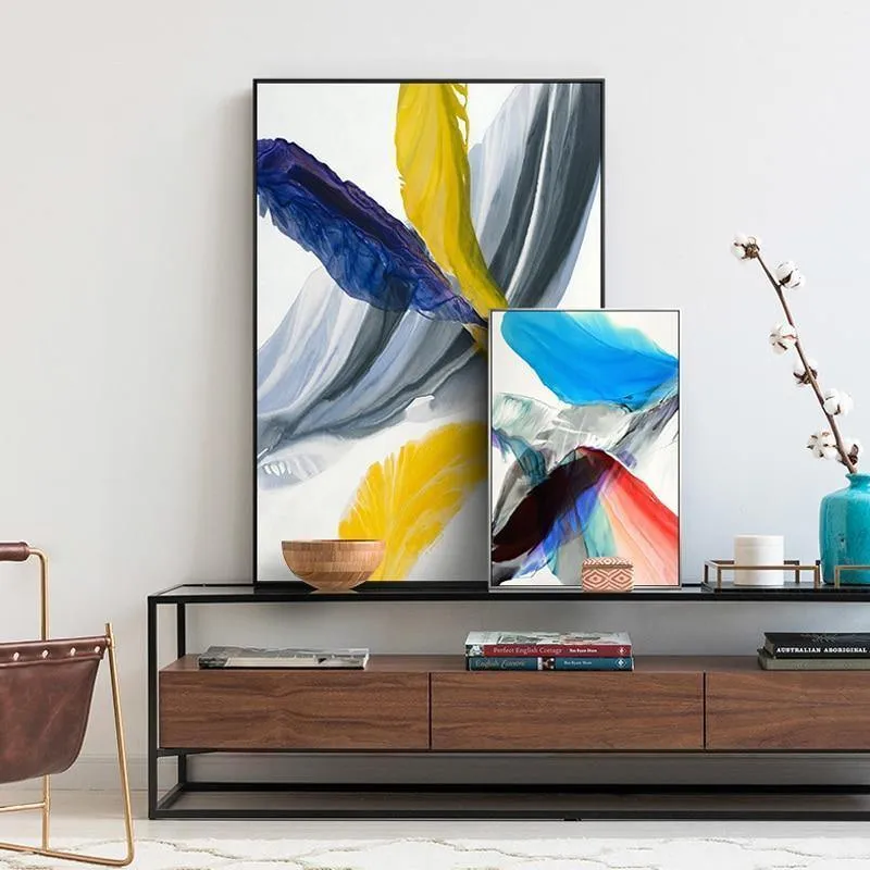 Nordic Einfache Abstrakte Fisch Gruppe Poster und Drucke Wand Kunstdruck Leinwand Malerei Dekorative Bild für Wohnzimmer Minimalis