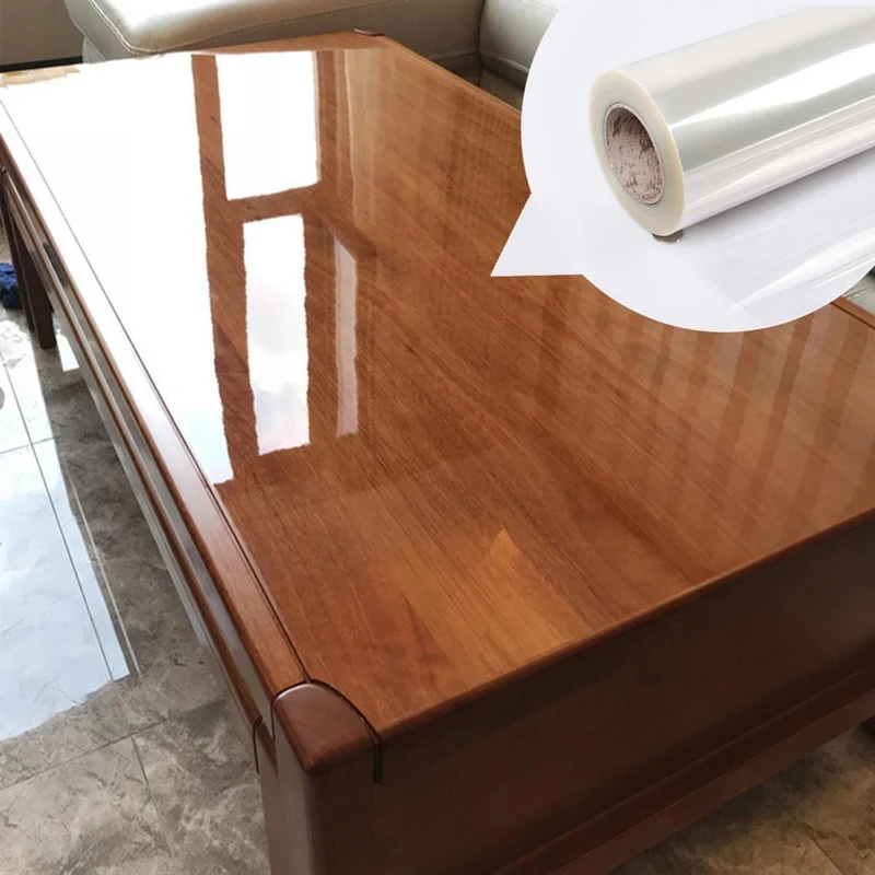 Selbstklebende transparente Folie Marmor Holz Desktop-Schutzfolie Tabletop Aufkleber für Möbel