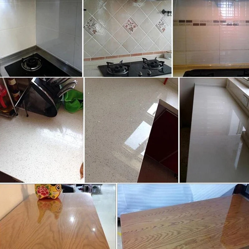 Selbstklebende transparente Folie Marmor Holz Desktop-Schutzfolie Tabletop Aufkleber für Möbel