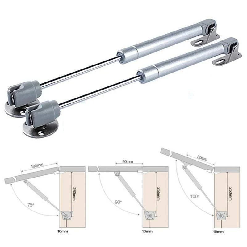 40-150N / 4-15 KG Hydraulische Scharniere Türlift Unterstützung für Küchenschrank Pneumatische Gasfeder für Holz Möbel Hardware Großhandel