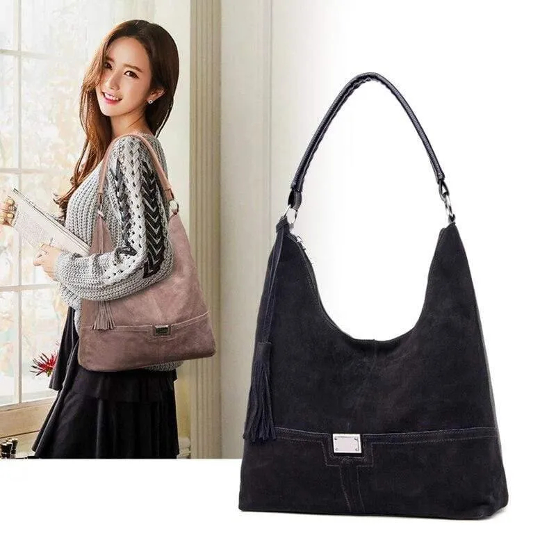 Vintage-Mode Casual Tote Faux Wildleder Taschen Handtaschen Frauen Berühmte Marken Luxus Leder