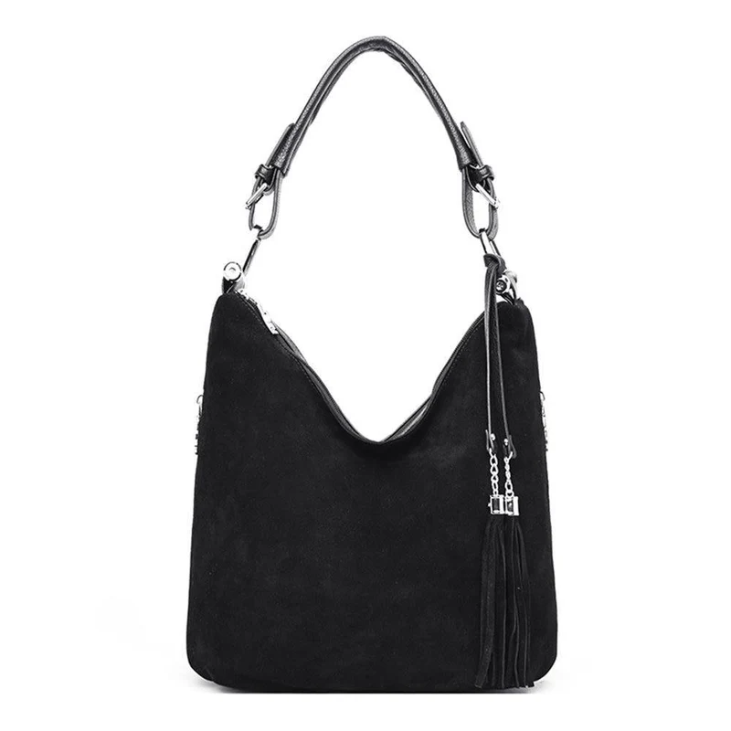 Luxus Handtasche Damen Taschen Designer Umhängetaschen für Frauen Schwarz Faux Wildleder Umhängetaschen