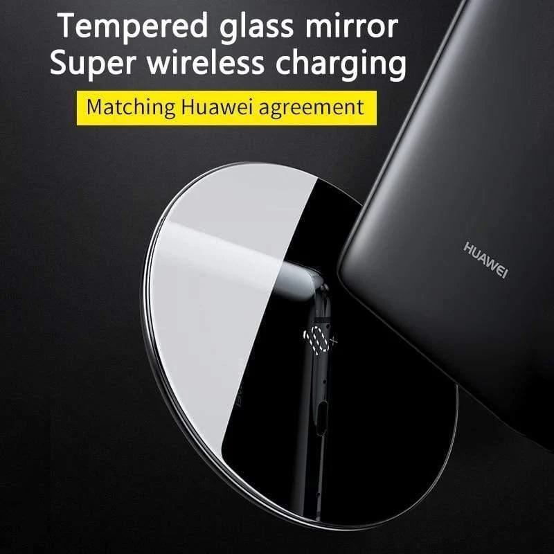 Baseus Special Design 10-W-Qi-Ladegerät für P30 P30 Pro Schnelles kabelloses Ladegerät für Mate 20 Pro Samsung S10 S9 S8 (schwarz)