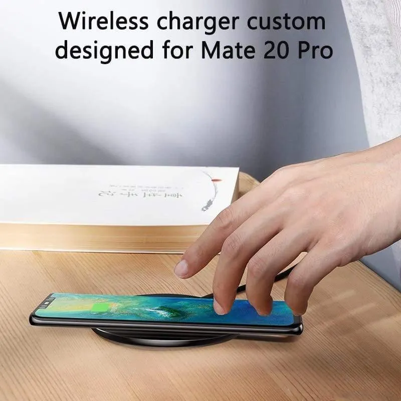 Baseus Special Design 10-W-Qi-Ladegerät für P30 P30 Pro Schnelles kabelloses Ladegerät für Mate 20 Pro Samsung S10 S9 S8 (schwarz)