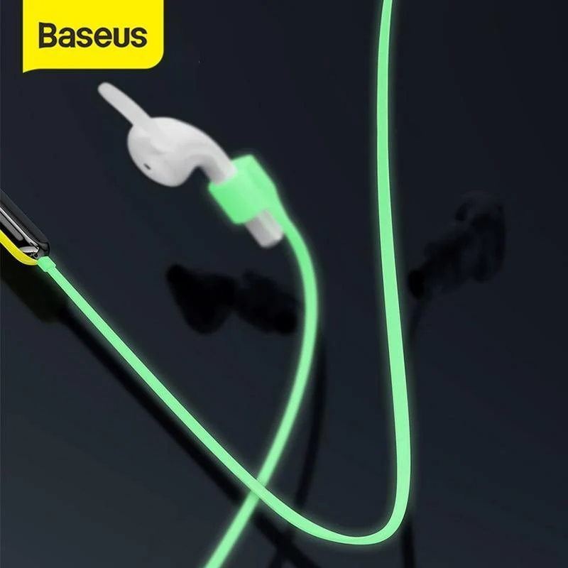 Baseus Anti-Lost Neck Strap Drahtloses Kopfhörerseil für Airpods 1/2 Magnetische Anziehungskraft leuchtendes Anti-Lossard