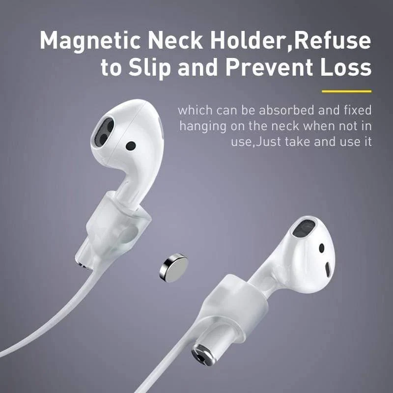Baseus Anti-Lost Neck Strap Drahtloses Kopfhörerseil für Airpods 1/2 Magnetische Anziehungskraft leuchtendes Anti-Lossard