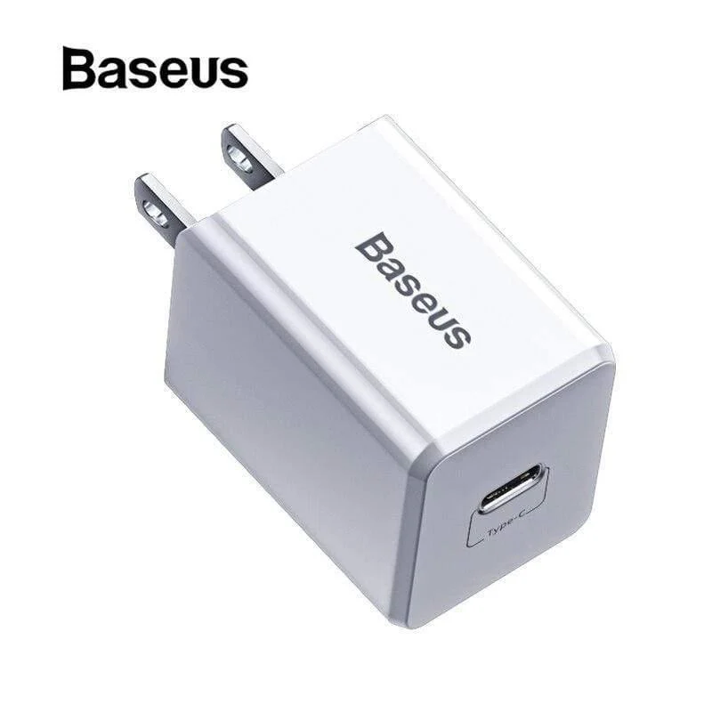 Baseus US Plug PD-Ladegerät 18 W Unterstützung USB Typ C PD-Schnellladegerät Tragbares Wandadapter-Ladegerät (US PLUG CHARGER)