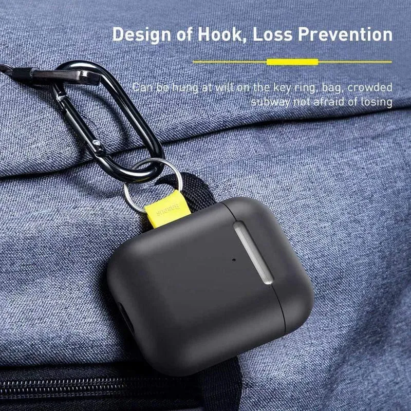 Baseus Let''s Go Gewebte Etikettenhaken-Schutzhülle für AirPods 1/2, Tragbare Kopfhörertasche für Airpods im Fashion Contrast Design