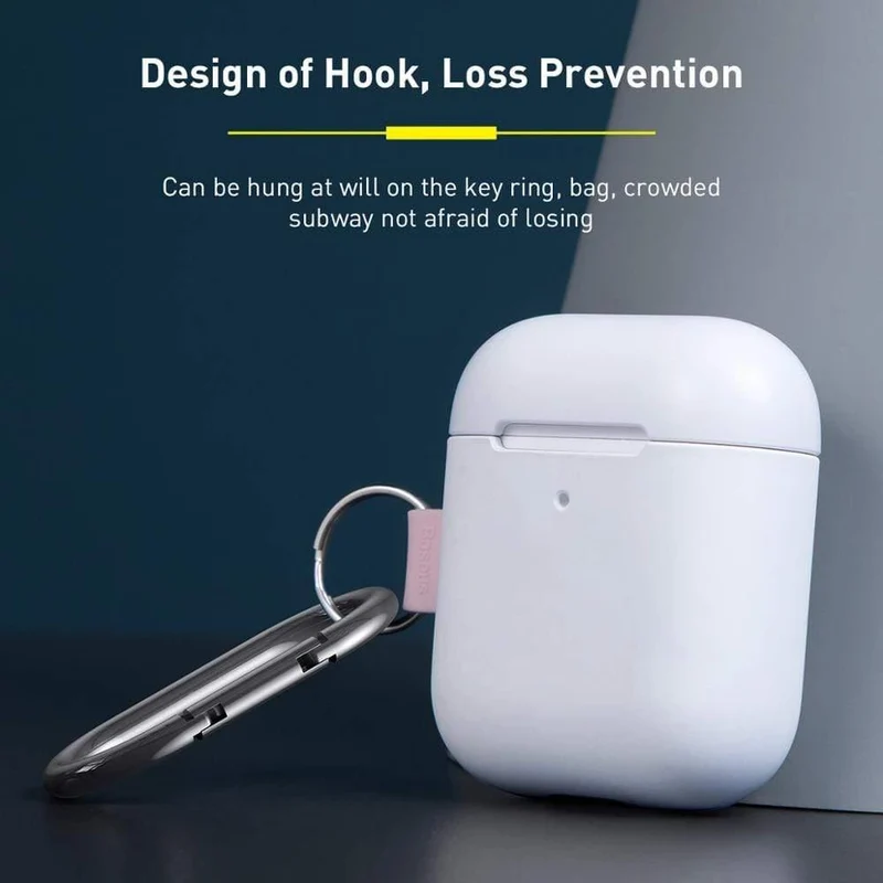 Baseus Let''s Go Gewebte Etikettenhaken-Schutzhülle für AirPods 1/2, Tragbare Kopfhörertasche für Airpods im Fashion Contrast Design
