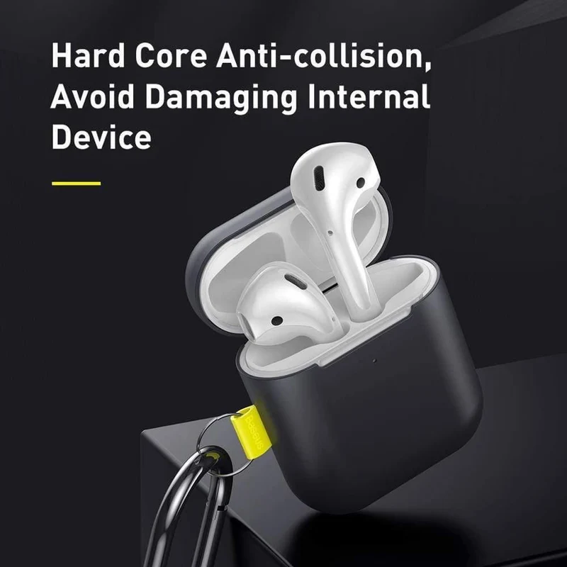 Baseus Let''s Go Gewebte Etikettenhaken-Schutzhülle für AirPods 1/2, Tragbare Kopfhörertasche für Airpods im Fashion Contrast Design
