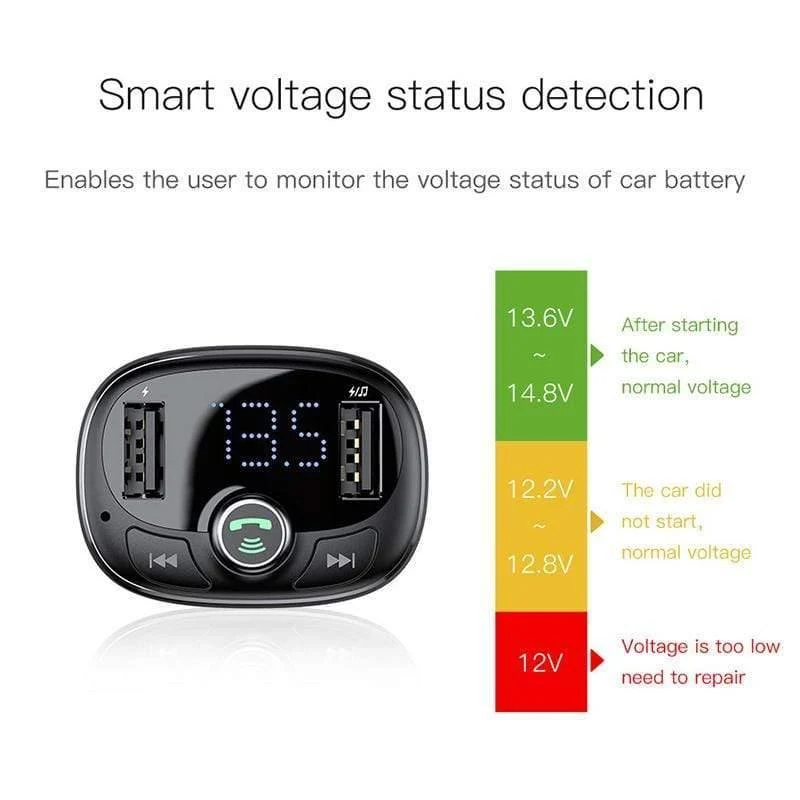 Baseus Autoladegerät FM Transmitter Aux Modulator Bluetooth Car Audio MP3 Player 3.4A Schnelles Dual USB Handy Ladegerät