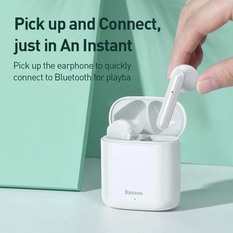 Baseus W09 TWS Drahtloser Bluetooth-Kopfhörer Intelligente Touch-Steuerung Drahtloser TWS-Kopfhörer Mit Stereo-Bass-Sound Smart Connect