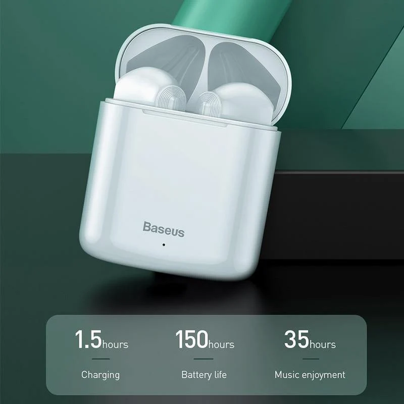 Baseus W09 TWS Drahtloser Bluetooth-Kopfhörer Intelligente Touch-Steuerung Drahtloser TWS-Kopfhörer Mit Stereo-Bass-Sound Smart Connect