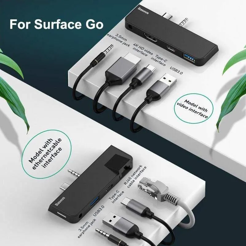 Baseus USB C HUB USB 3.0 bis USB 3.0 HDMI RJ45 Dockingstation für Microsoft Surface Go Pro 4/5/6 USB HUB Multi USB Splitter