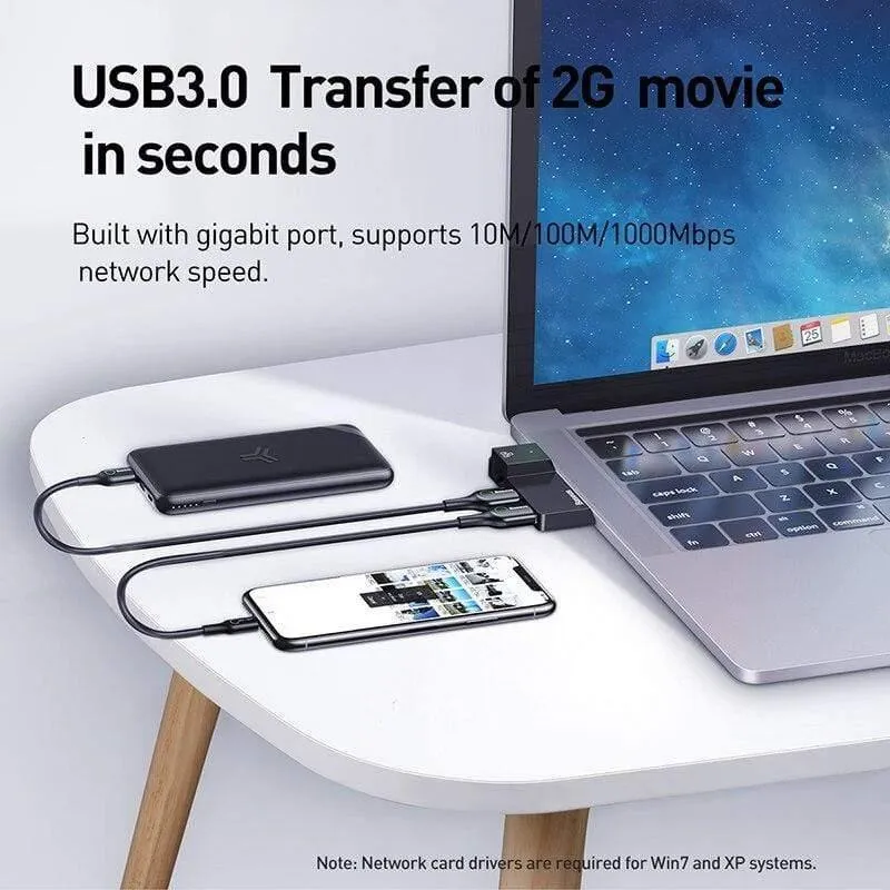 Baseus USB C HUB USB 3.0 bis USB 3.0 HDMI RJ45 Dockingstation für Microsoft Surface Go Pro 4/5/6 USB HUB Multi USB Splitter