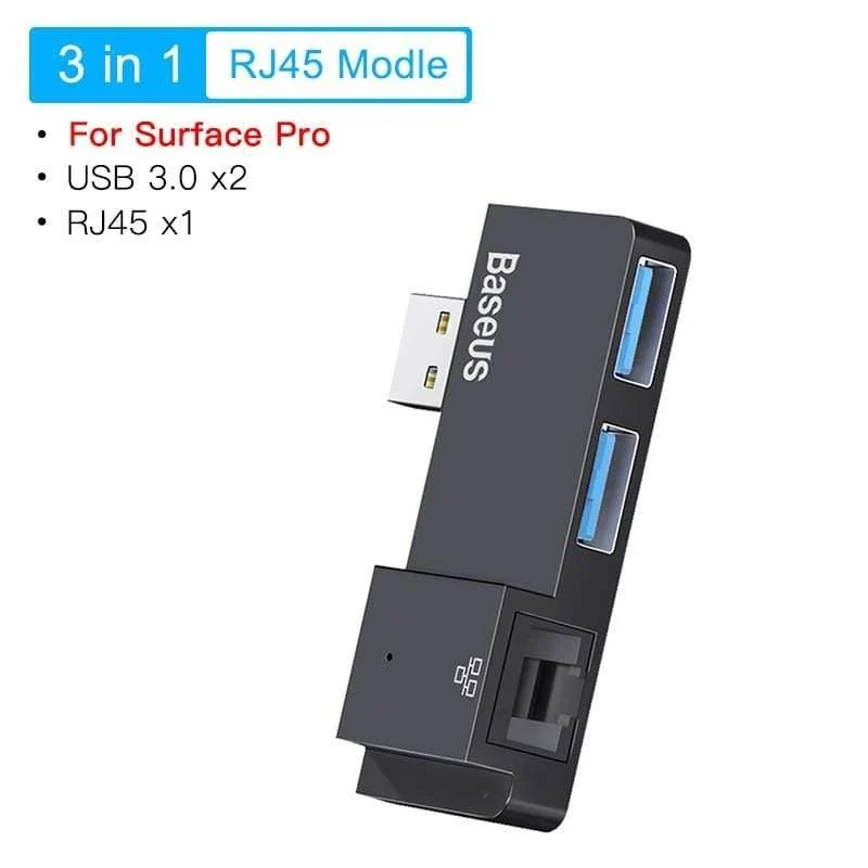 Baseus USB C HUB USB 3.0 bis USB 3.0 HDMI RJ45 Dockingstation für Microsoft Surface Go Pro 4/5/6 USB HUB Multi USB Splitter
