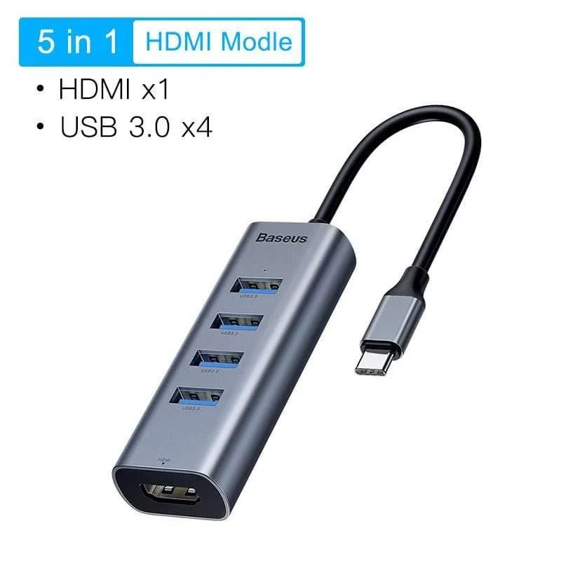 Baseus Multi USB C HUB USB 3.0 HDMI VGA USB Splitter Typ C Adapter für MacBook Pro PC Zubehör PD Ladetyp C HUB