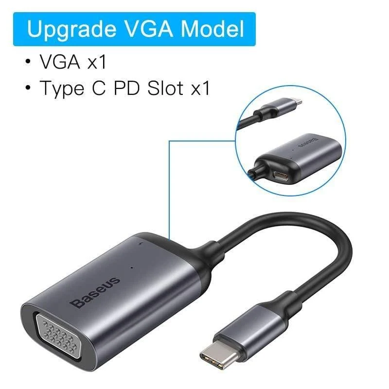 Baseus Multi USB C HUB USB 3.0 HDMI VGA USB Splitter Typ C Adapter für MacBook Pro PC Zubehör PD Ladetyp C HUB